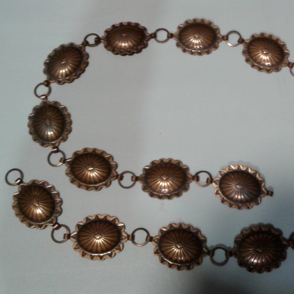 Vintage  Copper  CONCHO Belt  40 \'Long main image 6